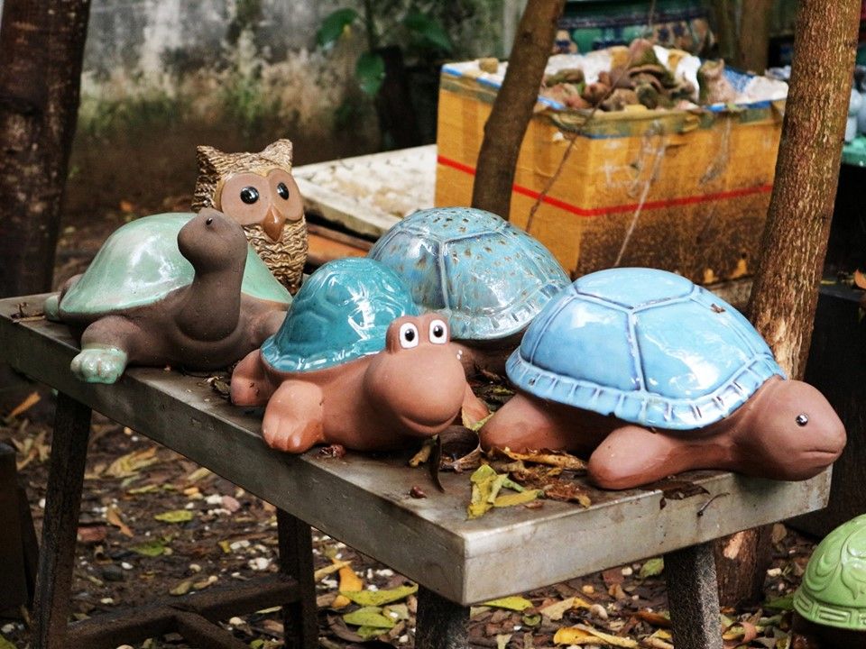 Rùa gốm lang thang, D25cm
