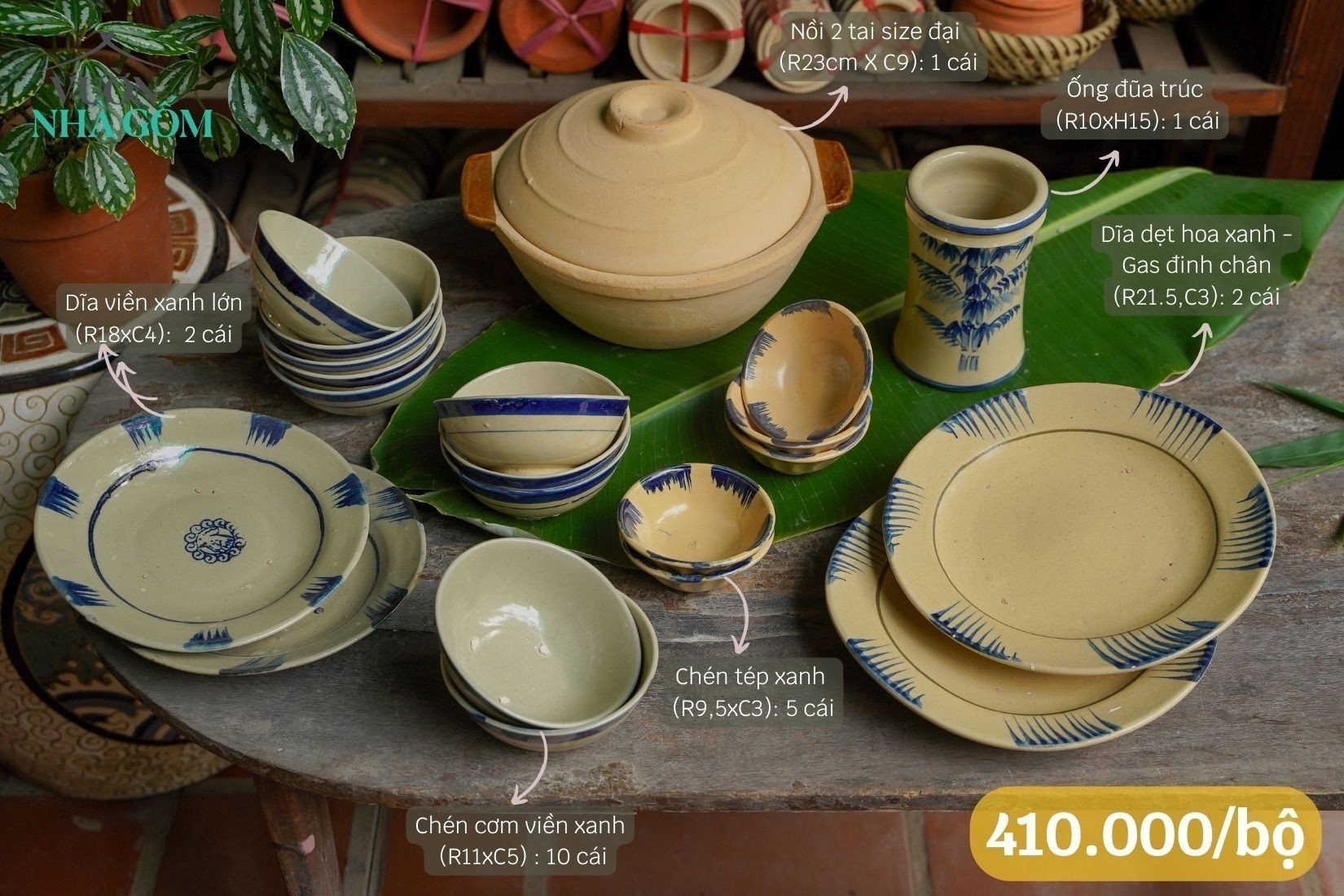 Bộ xanh, chén bát Lái Thiêu