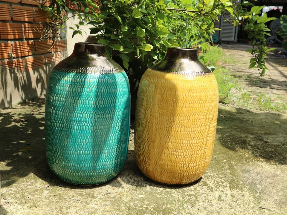 Bình nút cao miệng nhỏ, H37 cm