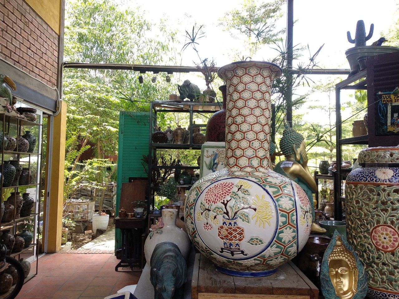 Bình hoa cúc củ tỏi, H50 cm