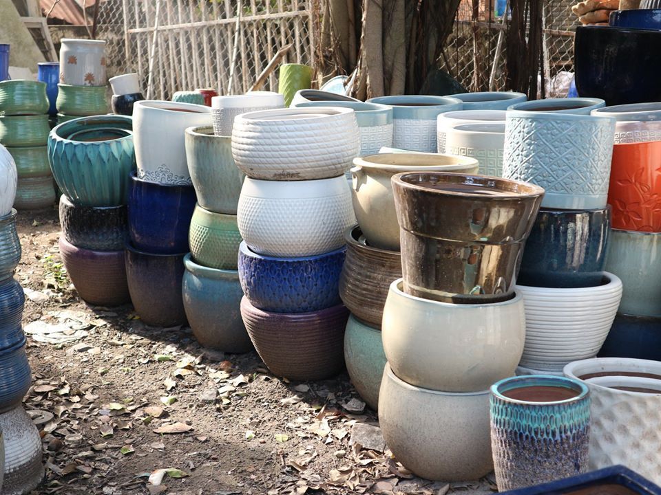 Chậu men - Kiến trúc, ngoại thất, cảnh quan