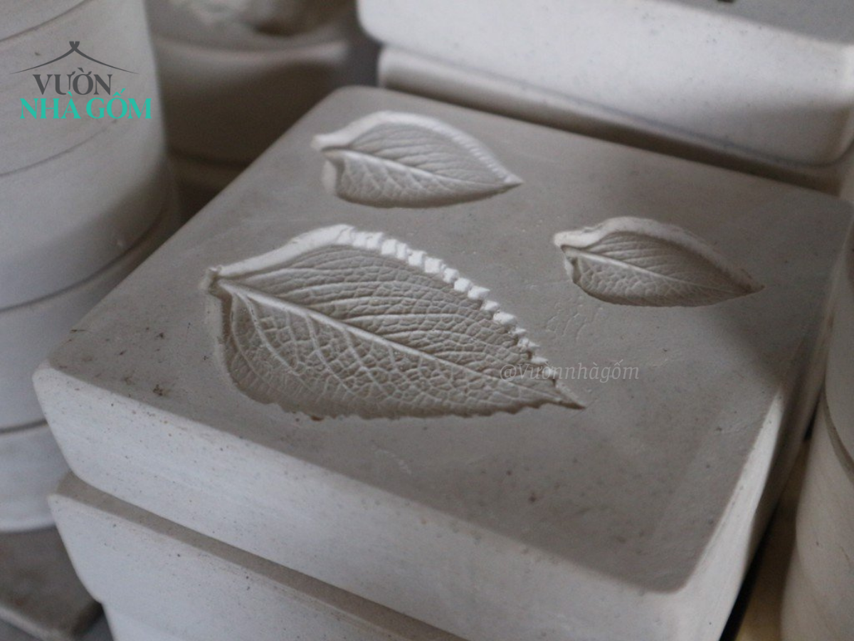 Khuôn làm gốm | Khuôn chiếc lá nhiều gân 12cm