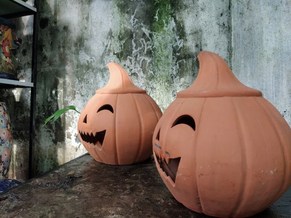  Tượng bí chú hề mũm mĩm trang trí Halloween, R30xC30 cm 