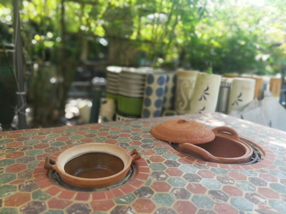 Mosaic cổ điển, Bàn gốm hot-pot, 160 x 90cm
