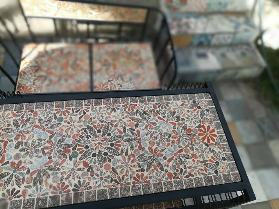 Mosaic cổ điển, bàn gốm sofa, 60 x 120cm