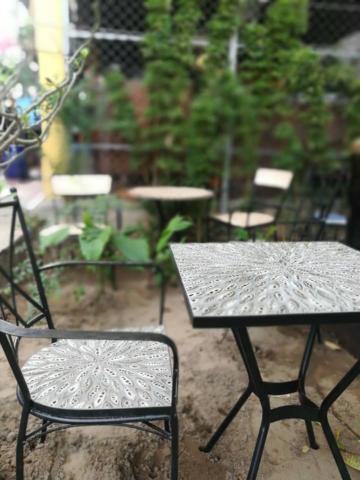 Mosaic hiện đại, bàn gốm vuông, R60 cm