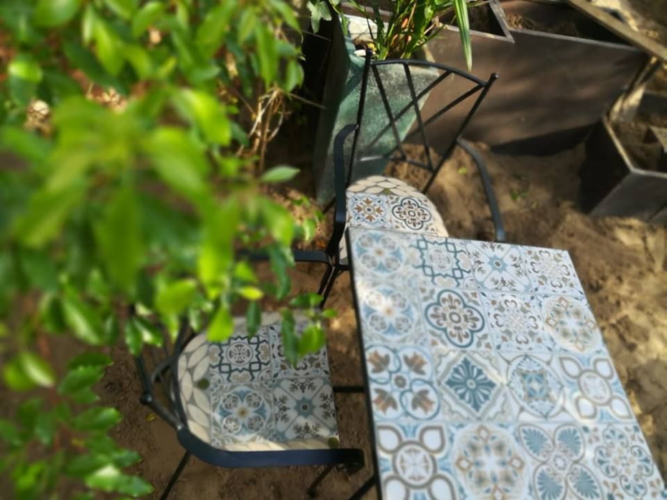 Mosaic hiện đại, bàn gốm vuông, R60 cm