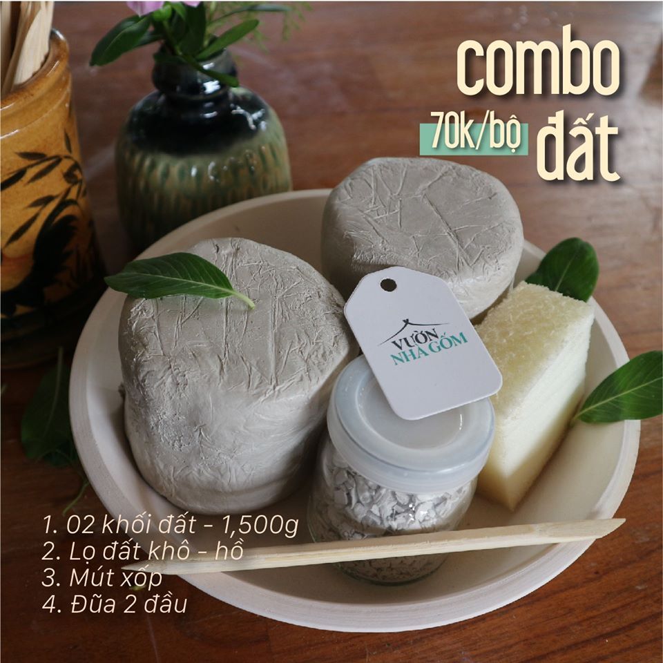 Bộ dụng cụ làm gốm tại nhà