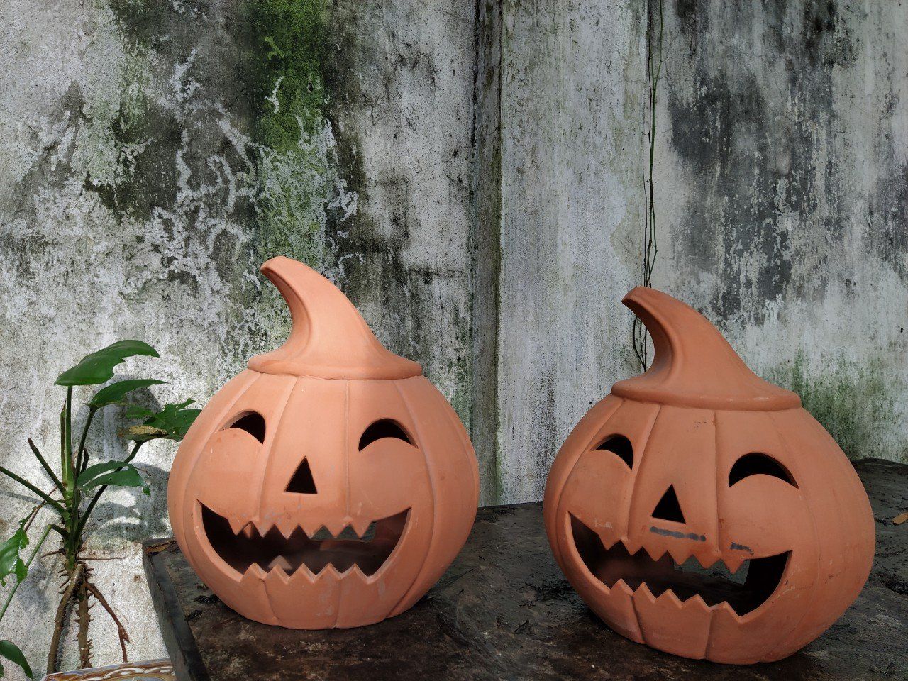 Tượng bí chú hề mũm mĩm trang trí Halloween, R30xC30 cm