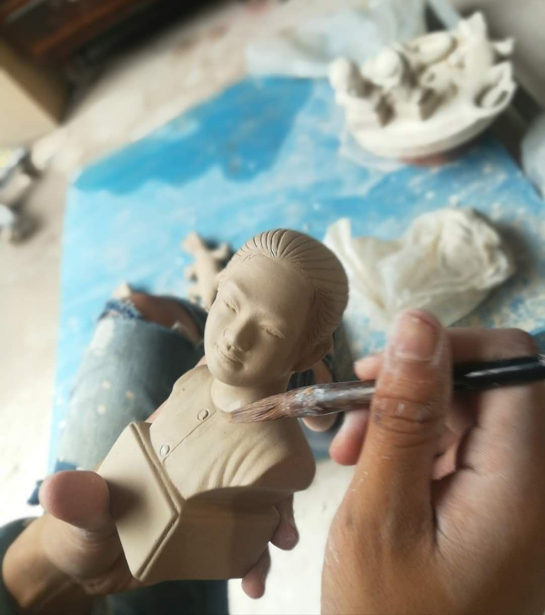 Tượng Cô gái ba miền, H10 cm