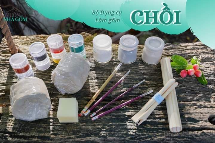 Bộ dụng cụ làm gốm tại nhà - BỘ CHỒI
