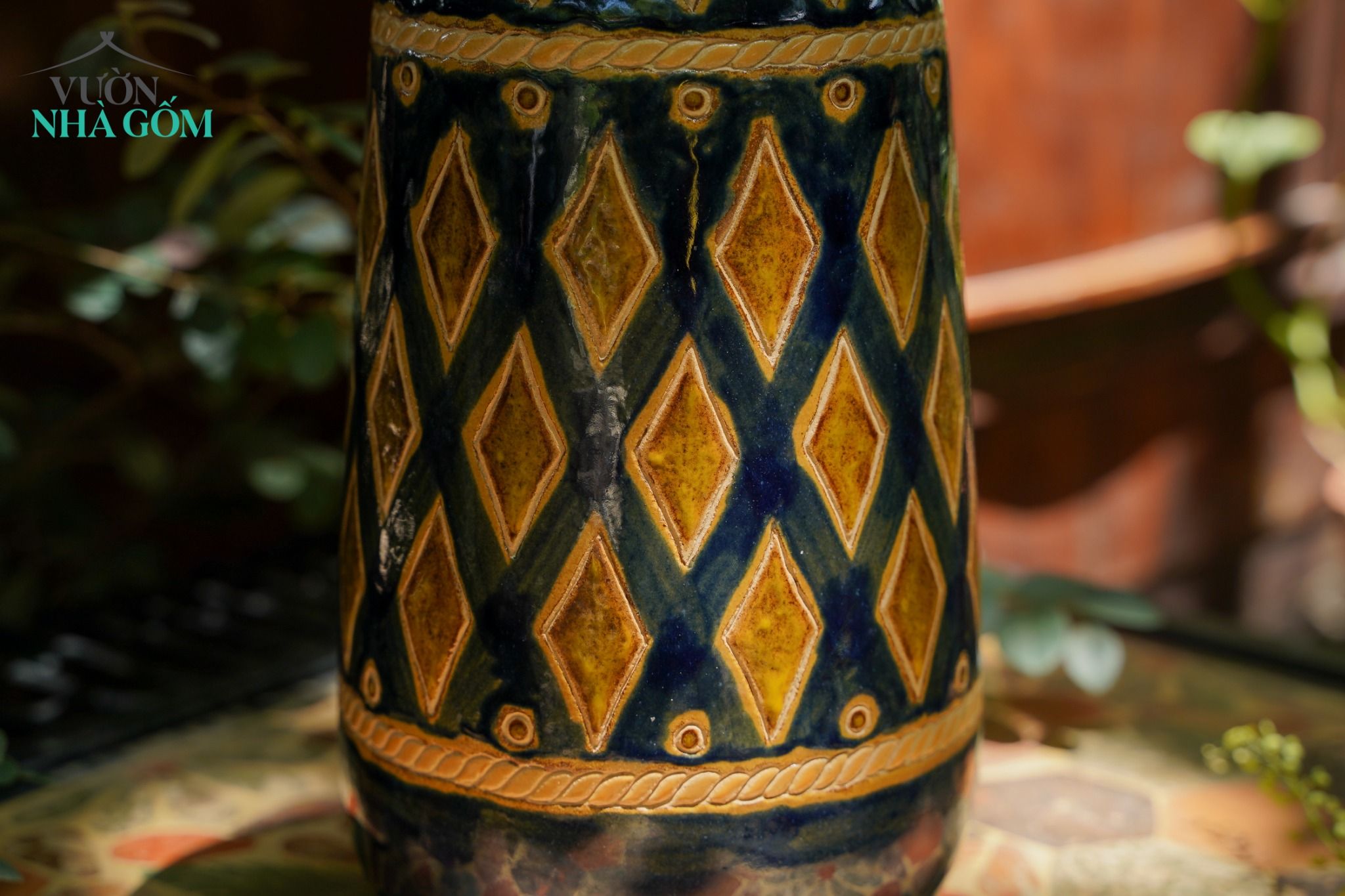  Bình gốm thủ công mỹ nghệ, gốm Thủ Biên, quà tặng, sưu tầm, H28cm 