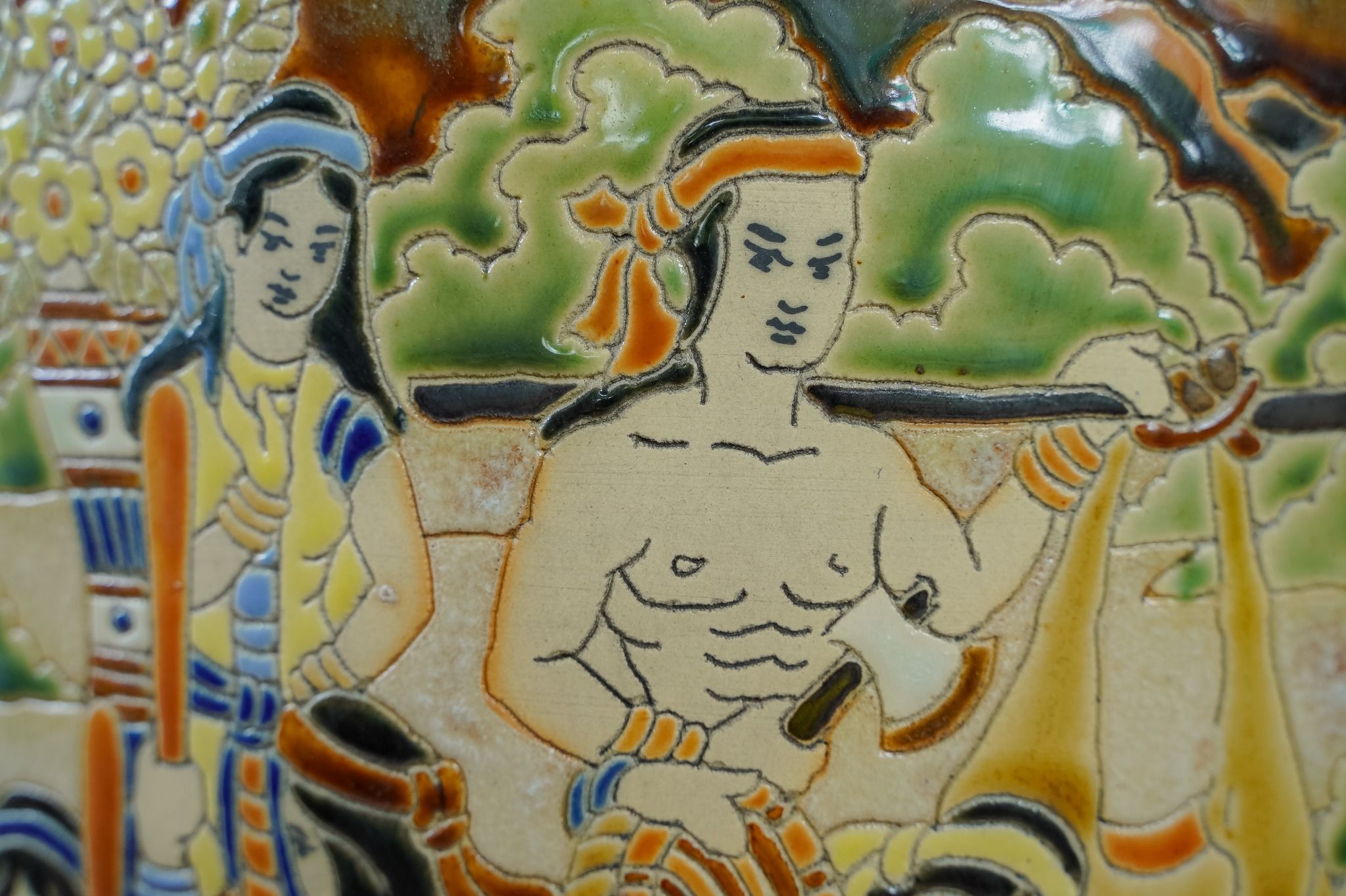  Sưu Tầm/Quà Tặng - Chóe cuộc sống Tây Nguyên, gốm mỹ nghệ Nam Bộ, H65cm 