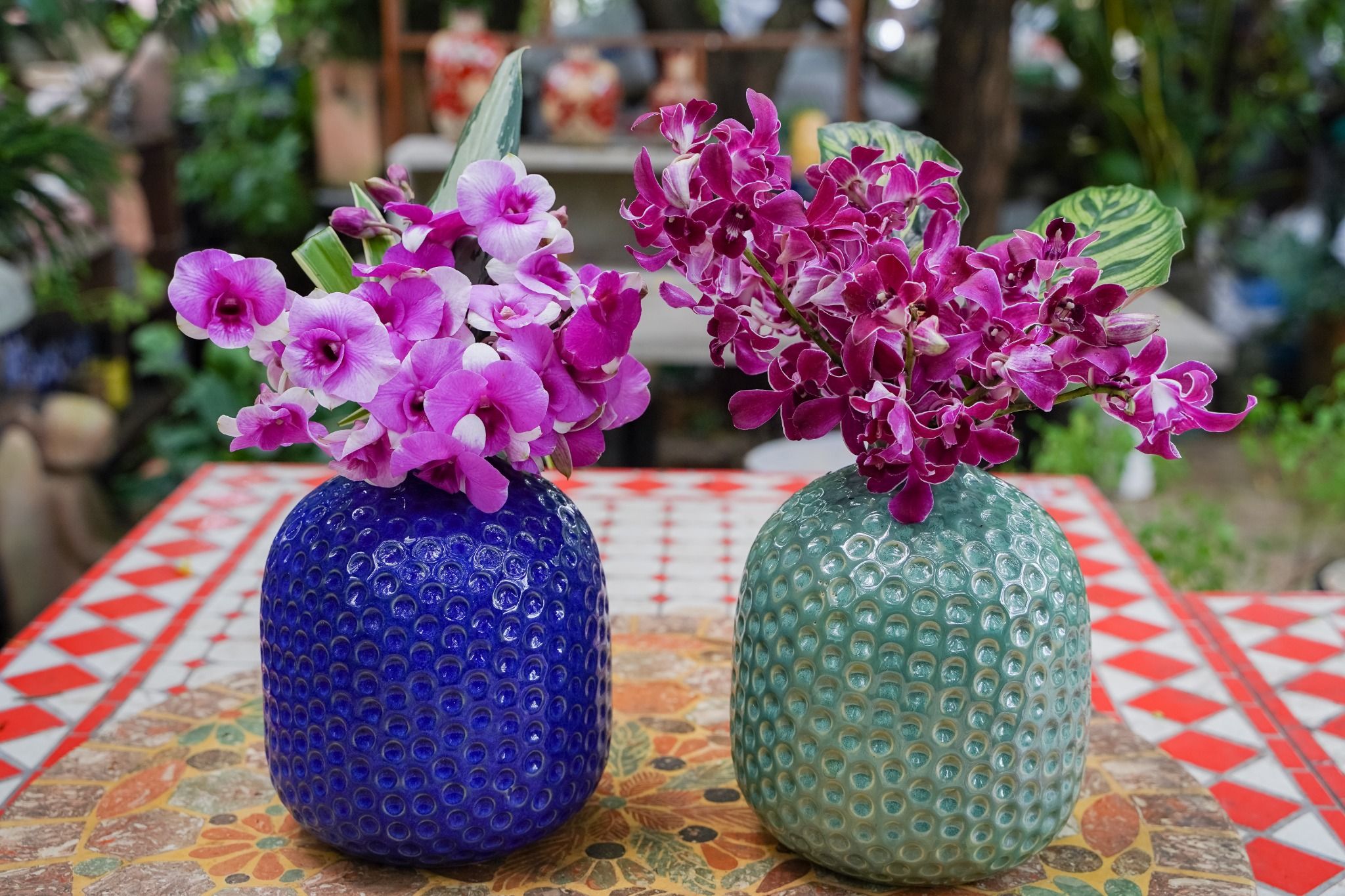 Bình tổ ong, bình cắm hoa gốm Nam Bộ, H20cm
