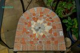  Mosaic hiện đại, ghế ghép gốm có lưng gạch cam, C46xD58xR42cm 