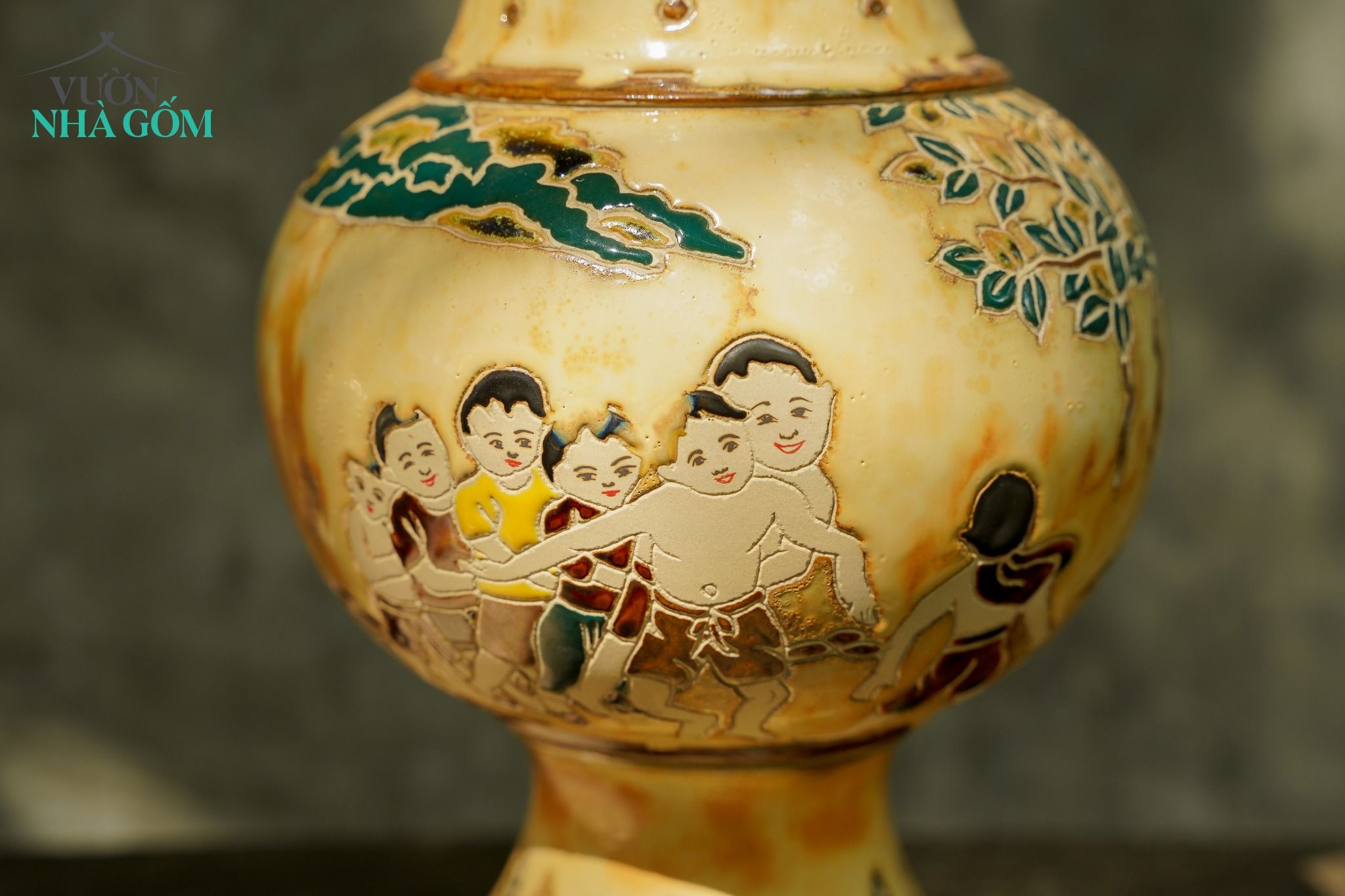  Bình gốm sáng tác độc bản, nghệ nhân Dương Minh Tâm, Xưởng Thủ Biên 
