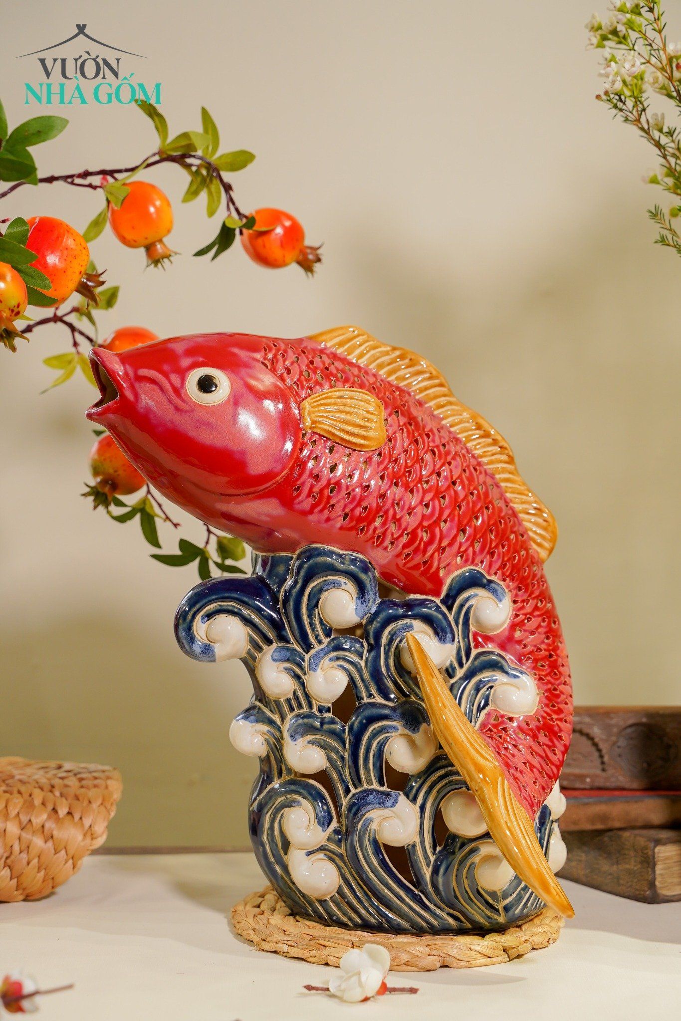 Gốm Nam Bộ và Sắc Màu của Tết - Bộ sưu tập gốm thủ công mang sắc đỏ rực rỡ