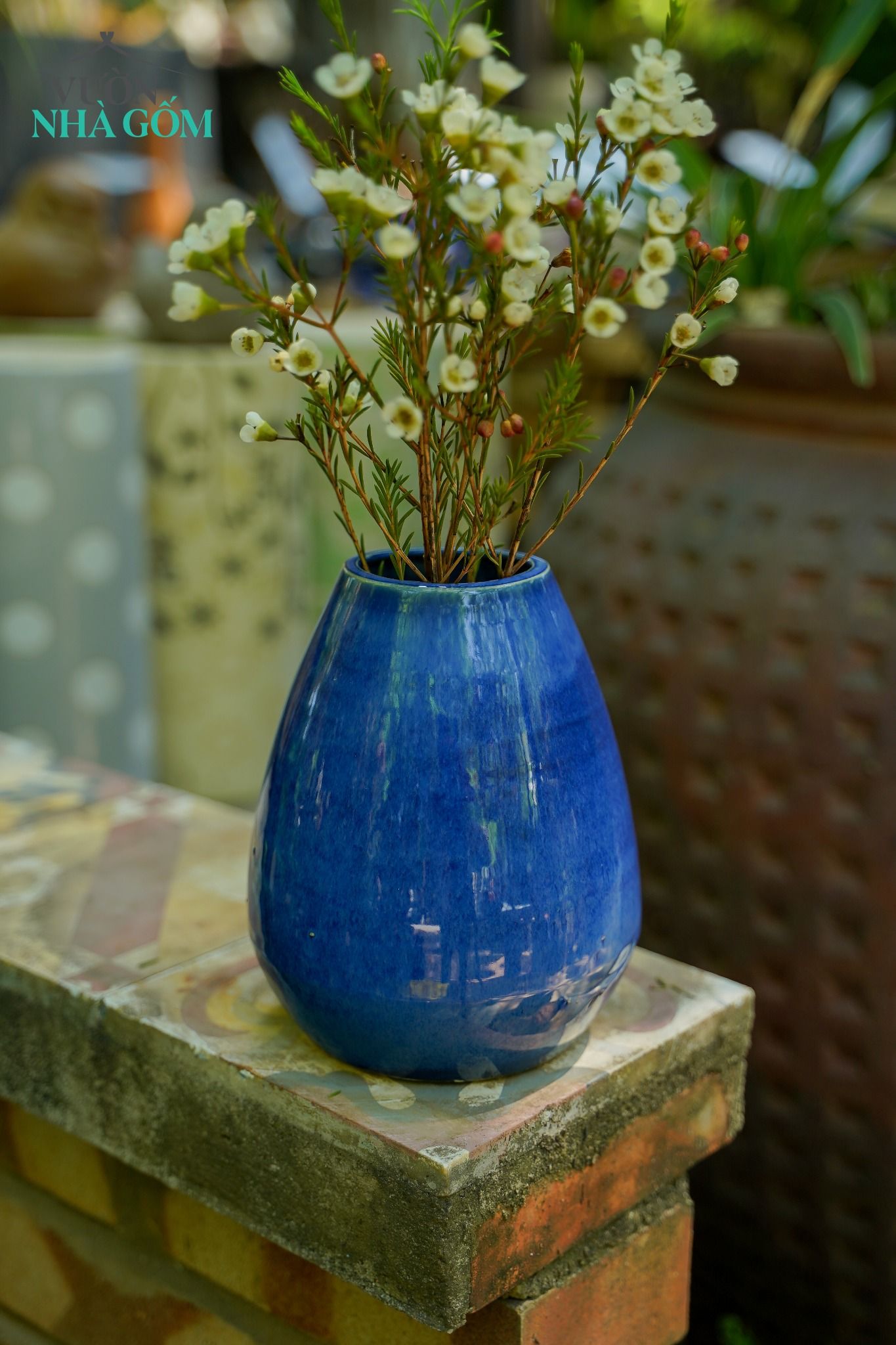  Bình giọt nước cao,  cắm hoa trang trí, H20xR16xM8 cm 