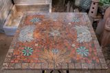  Mosaic cổ điển, bàn ghép gốm cổ điển họa tiết sáng, bàn vuông, D70cm 