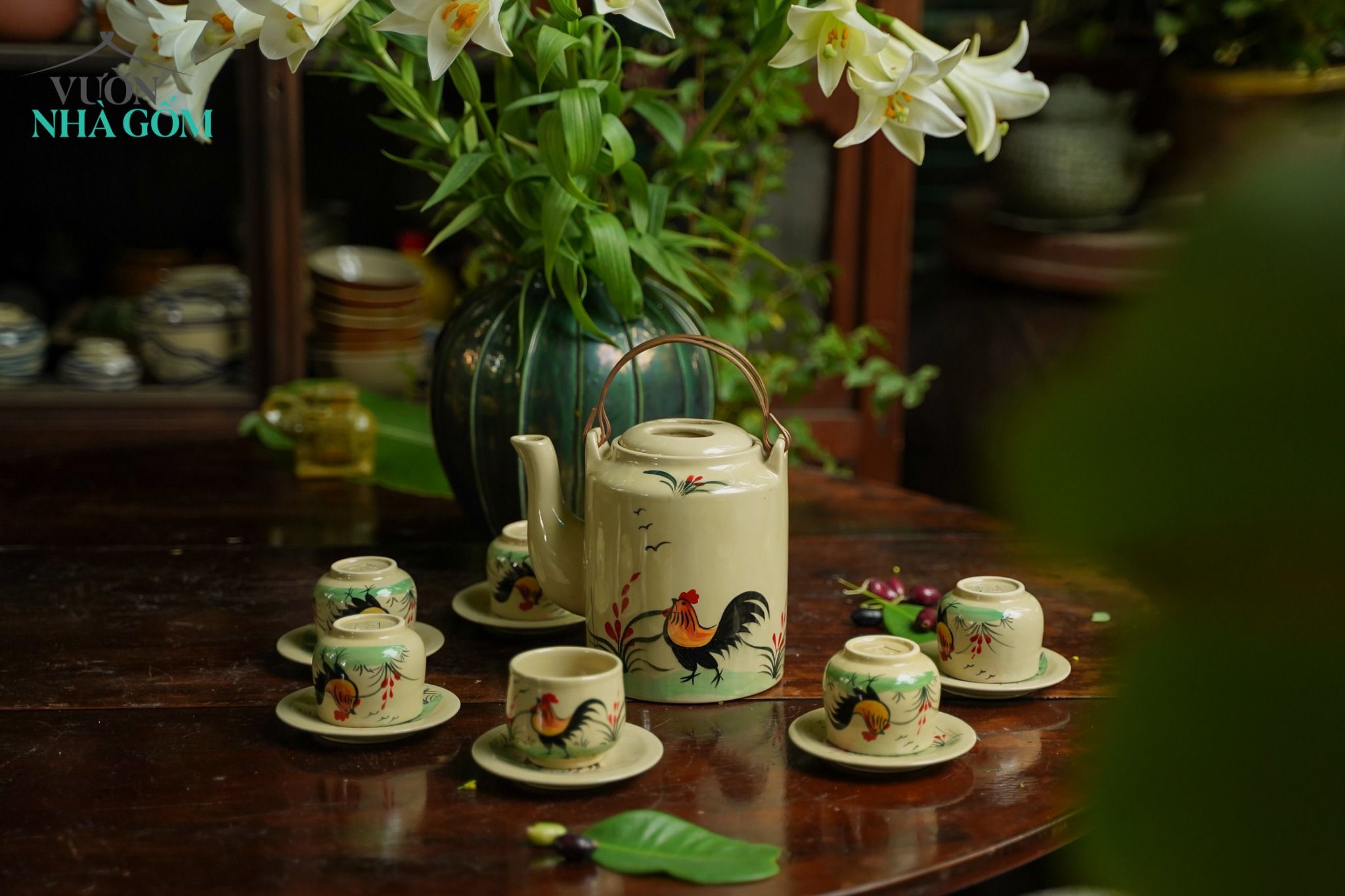 Bộ sưu tập chén dĩa gốm Lái Thiêu được thực hiện bởi Cô Yến, gốm Thủ Biên