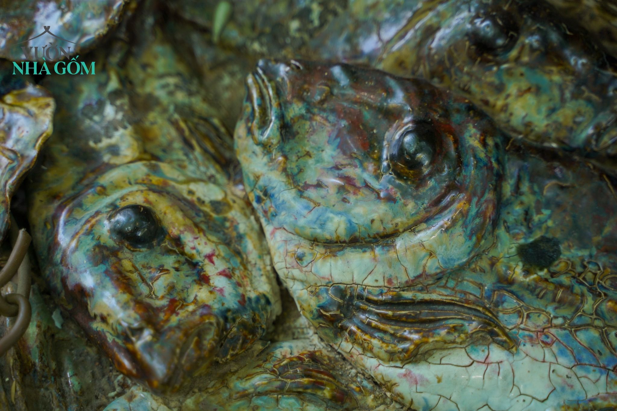  Rổ cá điêu khắc hoàn toàn thủ công do nghệ nhân Nguyễn Văn Trung sáng tác 