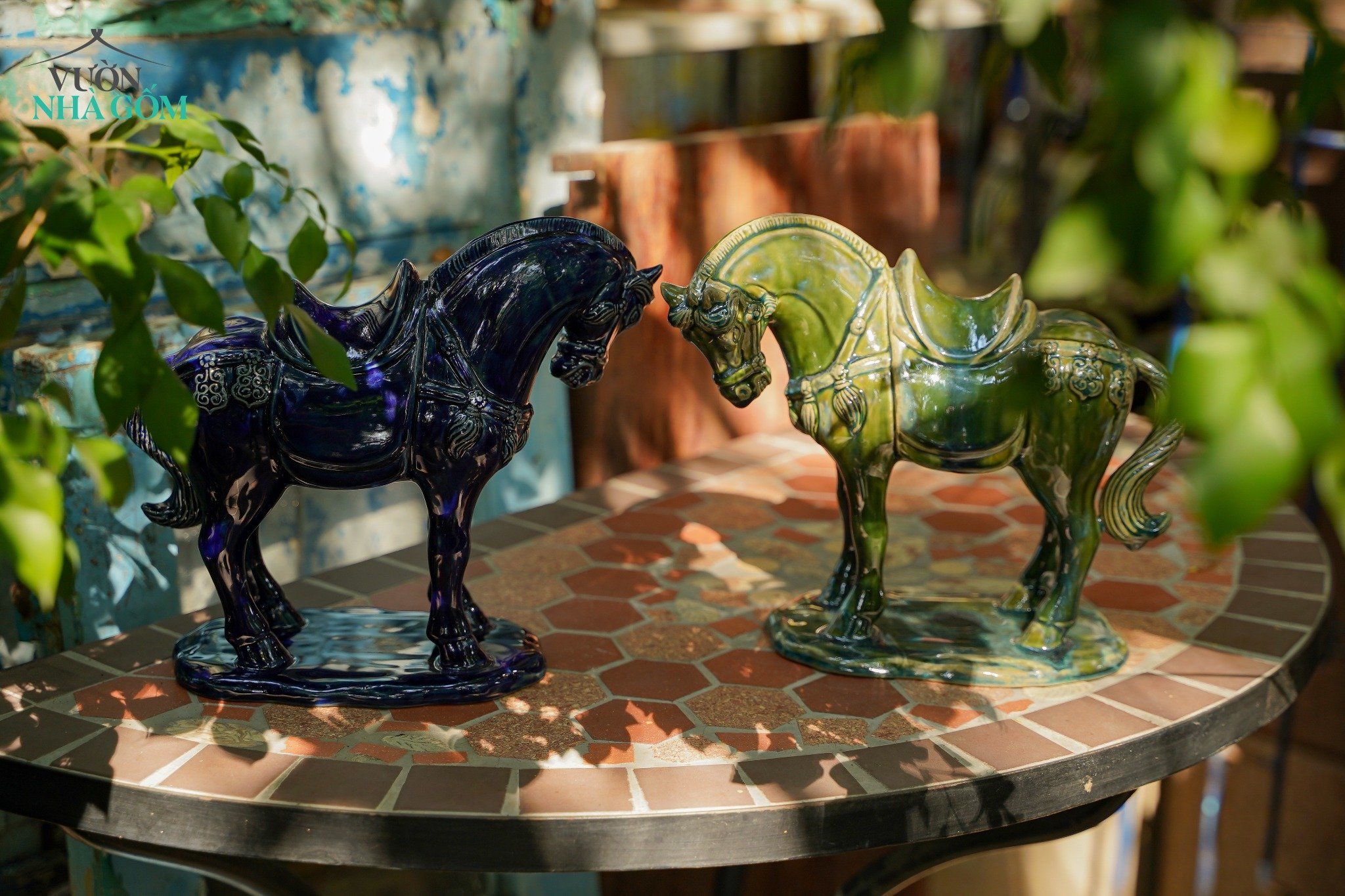 Ngựa gốm Thủ Biên, tạo tác thủ công, gốm Thủ Biên, C17 x R25cm