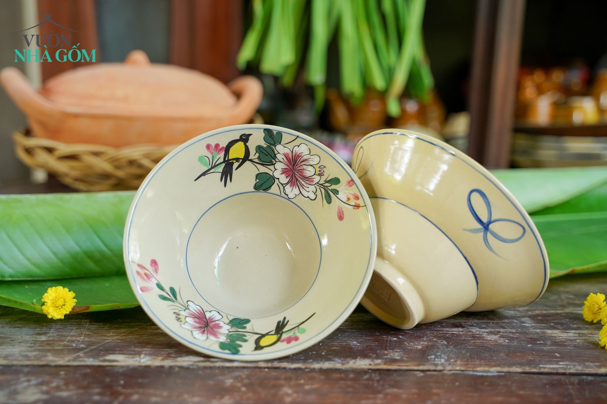 Chén chiết yêu - BST Xuân Niên, sản phẩm thủ công đặt sản xuất tại Xưởng gốm Thủ Biên - Vườn Nhà Gốm