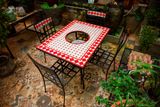  Mosaic hiện đại, bàn ghế ghép gạch gốm ăn lẩu cho nhà hàng, quán ăn 
