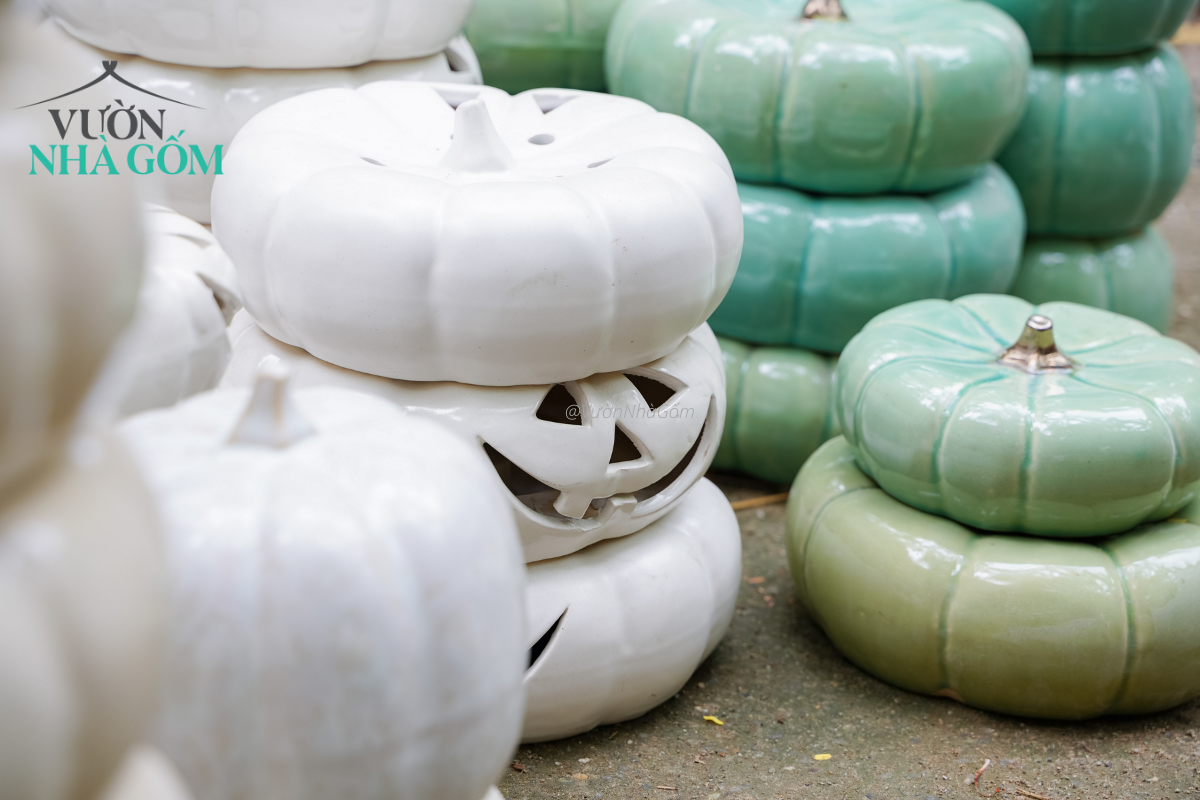 Tượng Bí tròn, Bí lọng trang trí Halloween, lễ hội, trong nhà ngoài trời