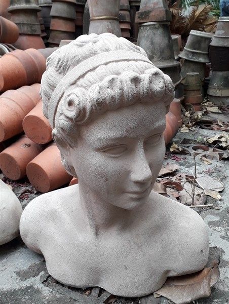 Tượng bán thân đất nung, H40cm