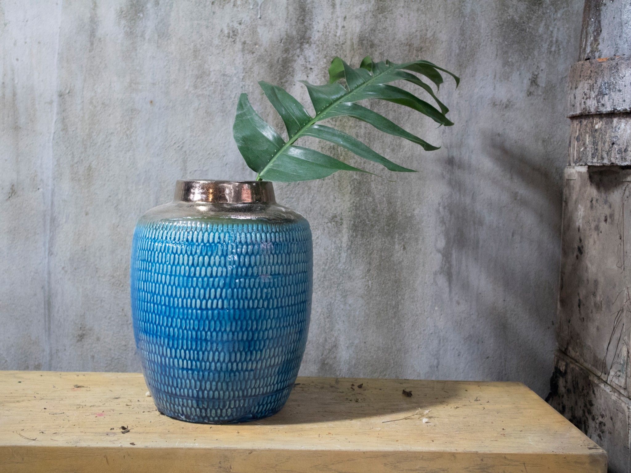 Bình nút cổ lùn, H28cm