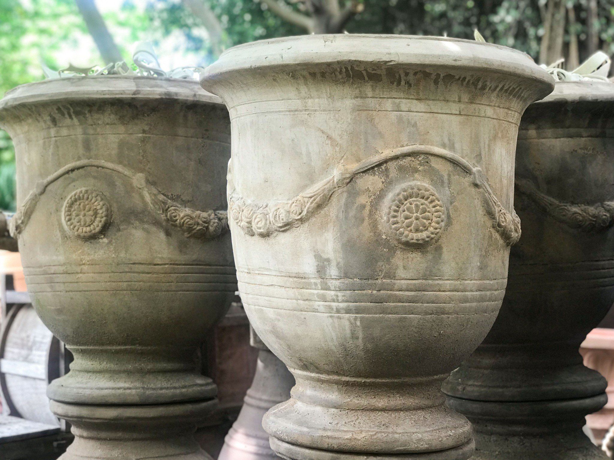 Chậu cúp giả cỗ nhỏ, D45xC52 cm