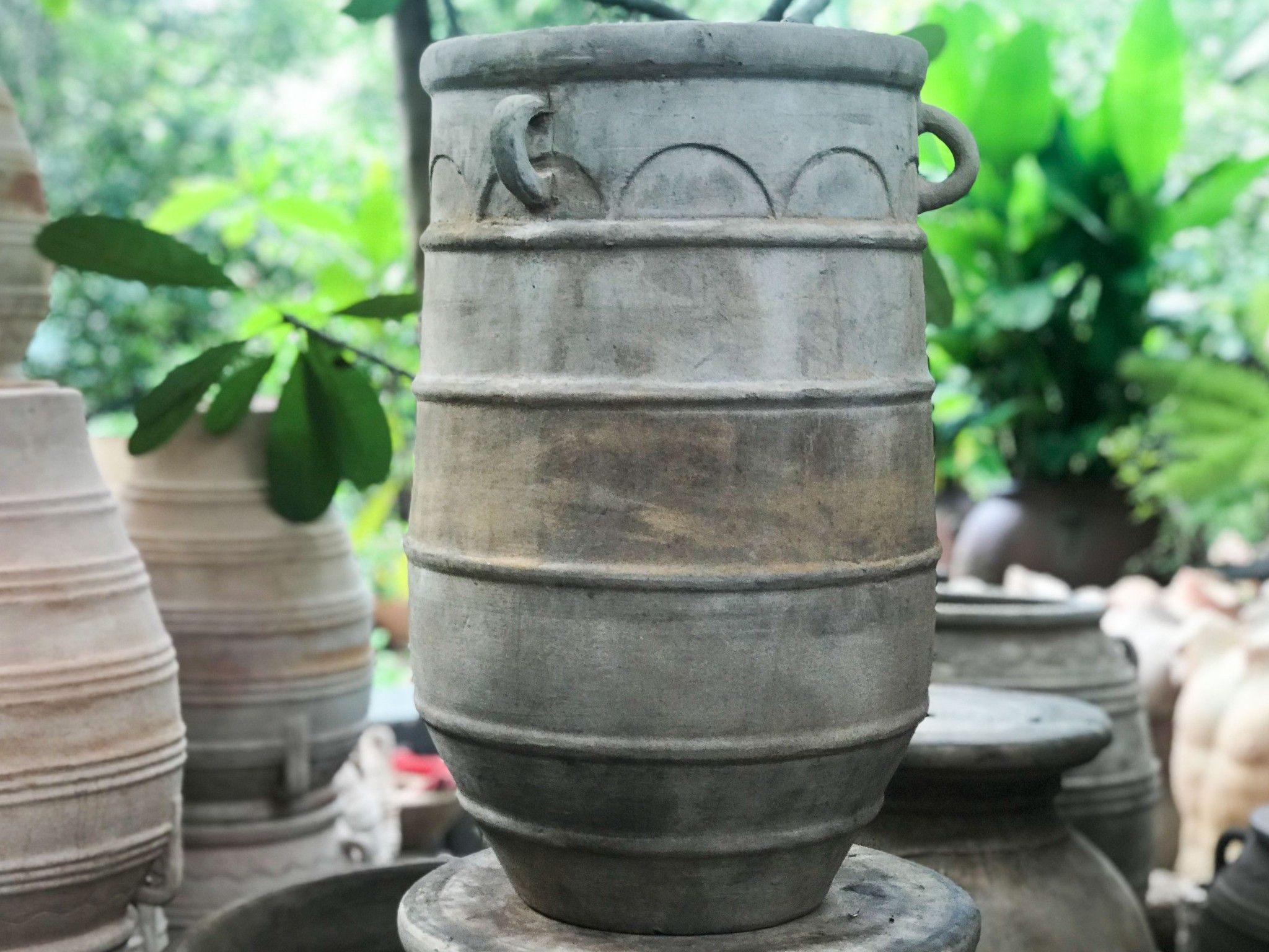 Lu dây thừng 3 quai giả cỗ nhỏ, R36xC56 cm