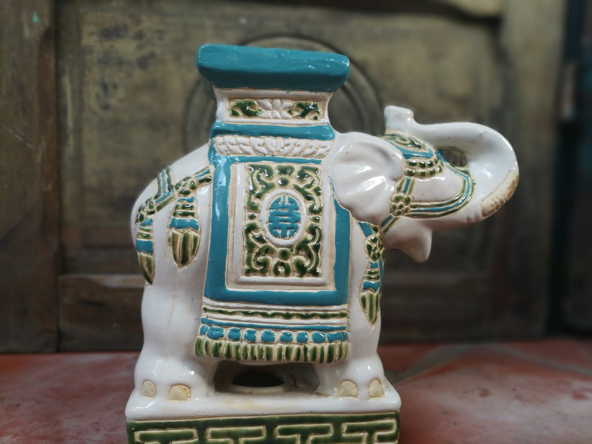 Đôn voi nhỏ, xanh dương, H25cm