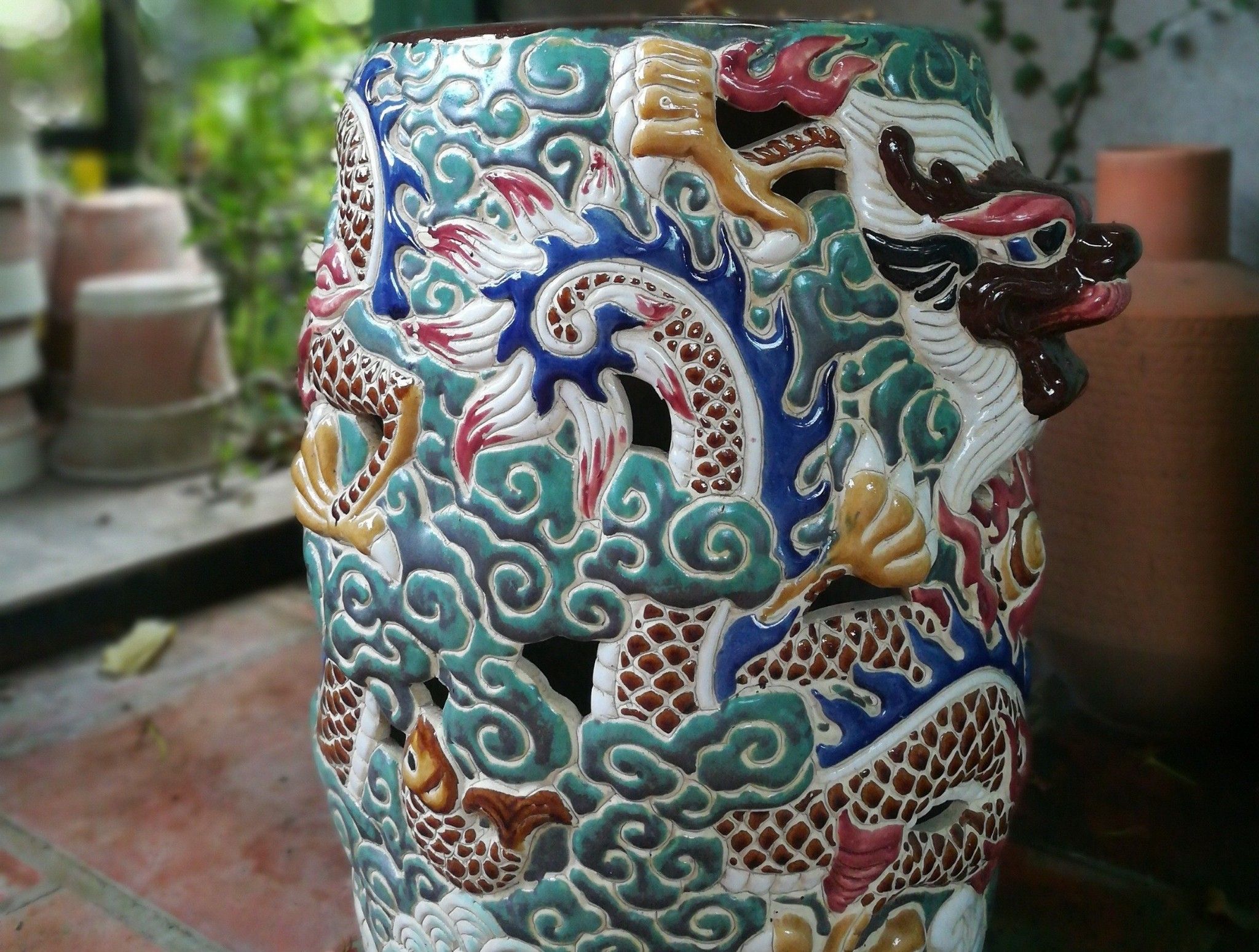 Đôn rồng nhỏ, C40 x R25cm