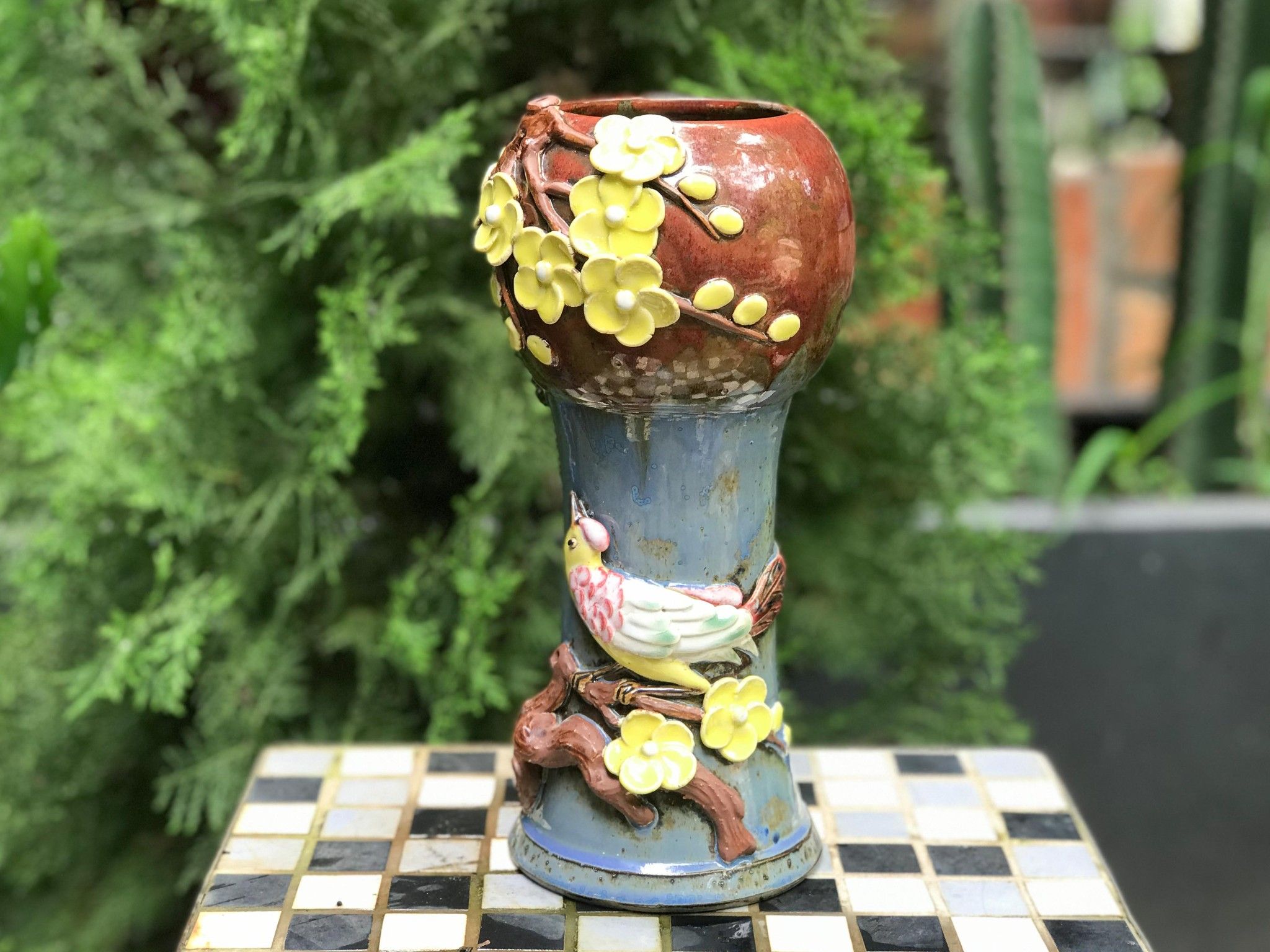 Bình cúp đắp nổi, C35cm