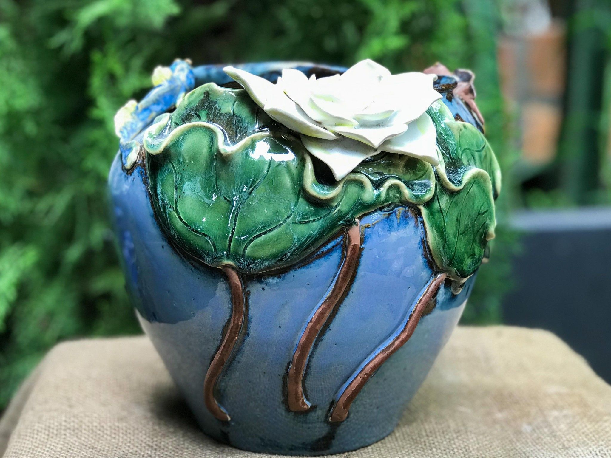 Chum bình đắp nổi, C20 cm