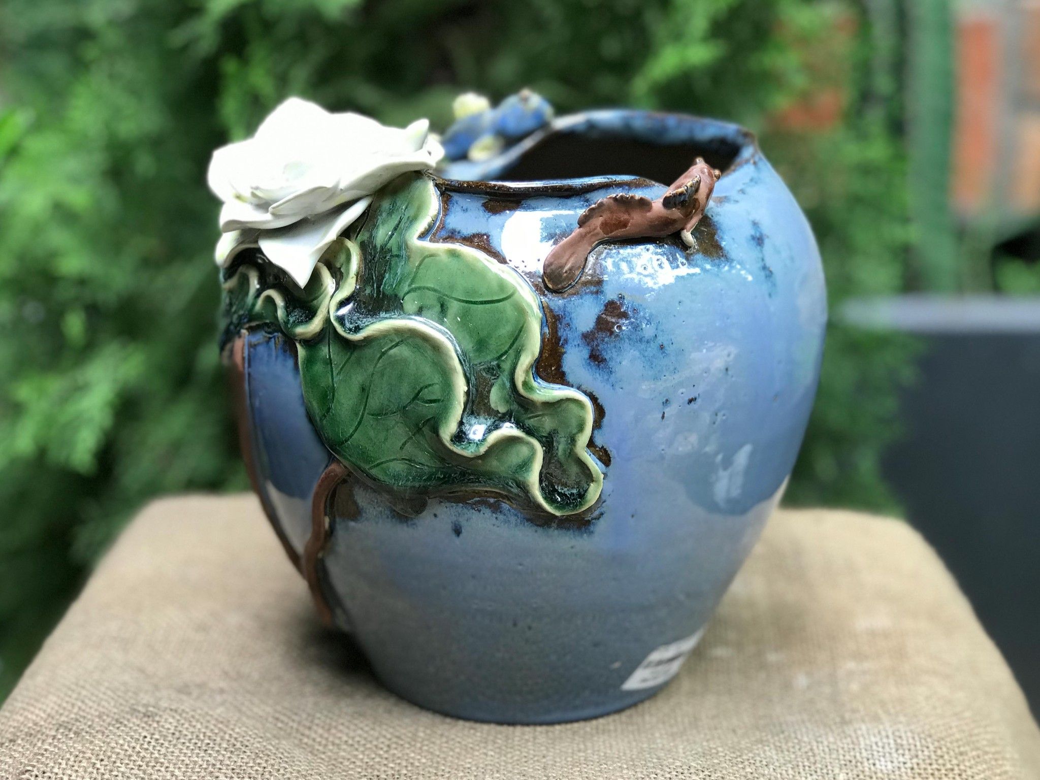 Chum bình đắp nổi, C20 cm