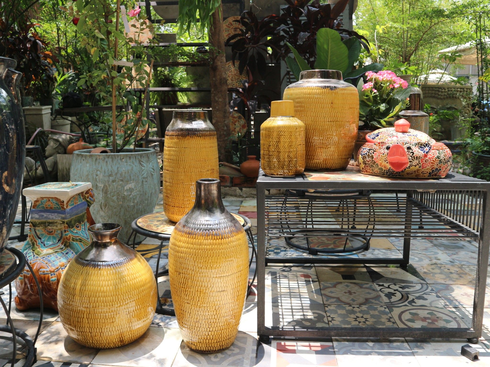 Bình cao cổ đồng, H45 cm