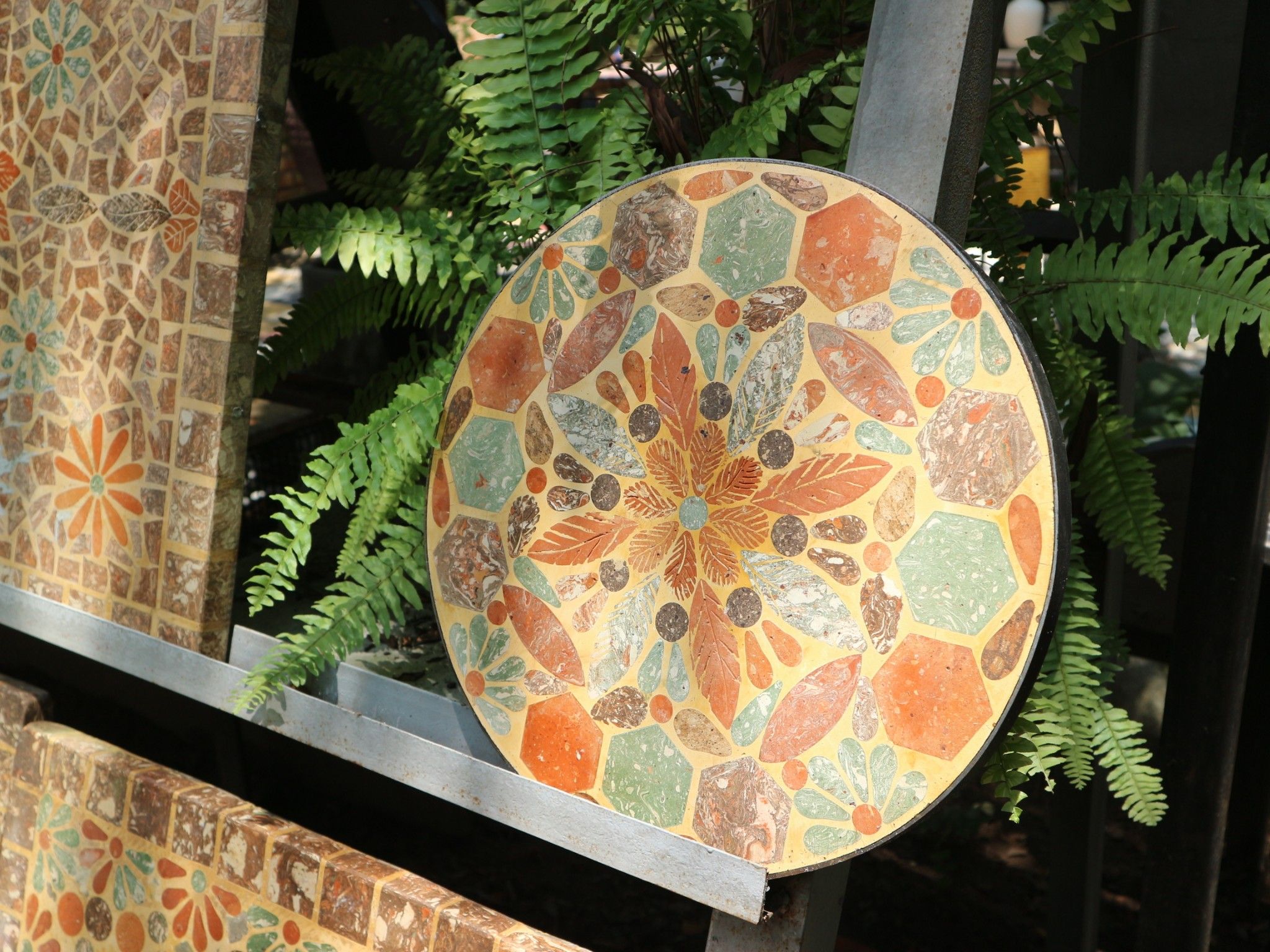 Mosaic cổ điển, mặt đôn tròn, R36 cm