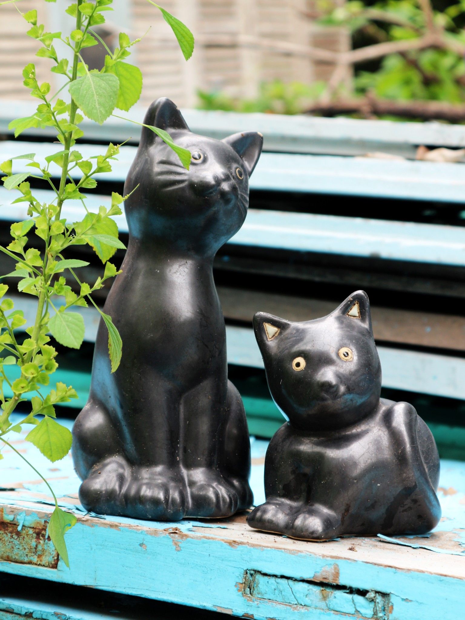 Mèo lười dáng ngồi, D10 x C12 cm