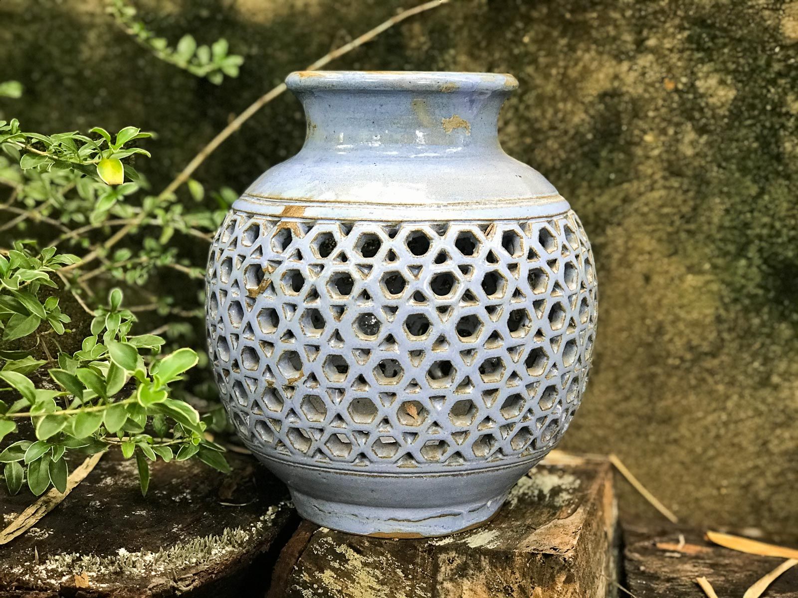 Bình lọng tròn cổ rộng, H22 cm