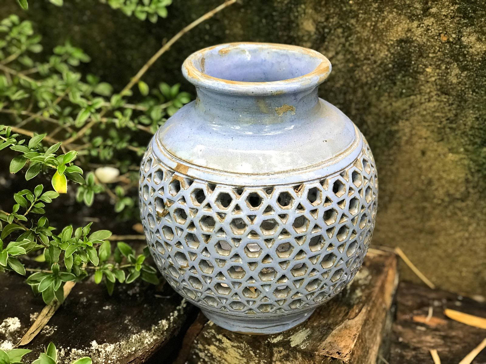 Bình lọng tròn cổ rộng, H22 cm