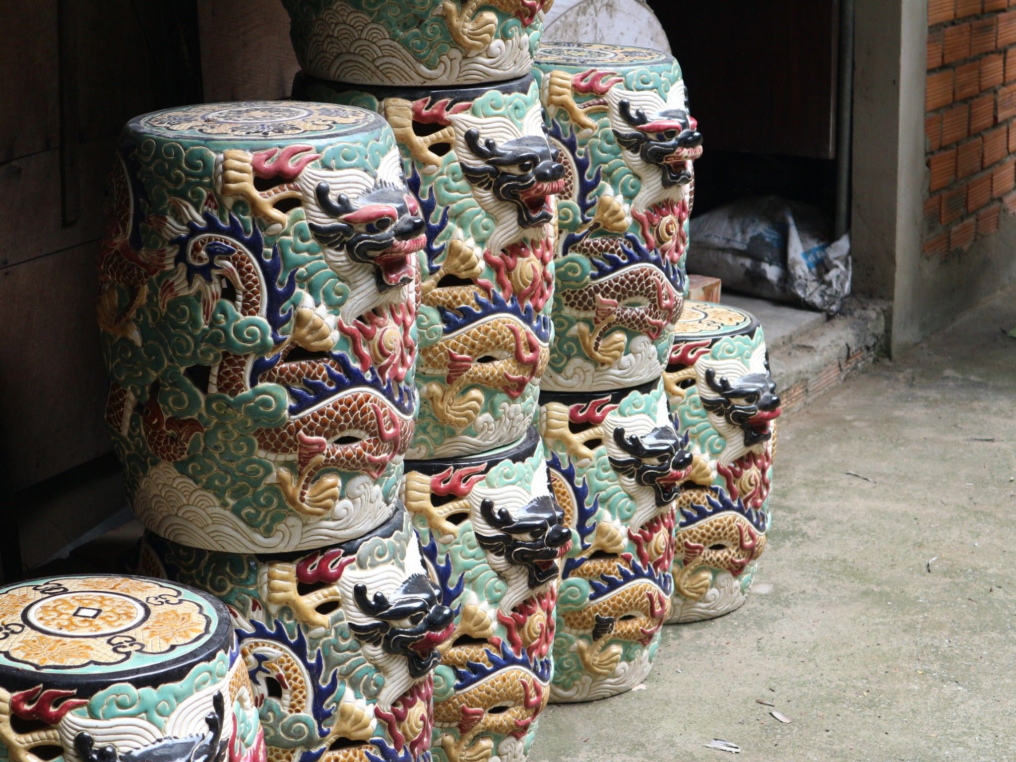 Đôn rồng nhỏ, C40 x R25cm