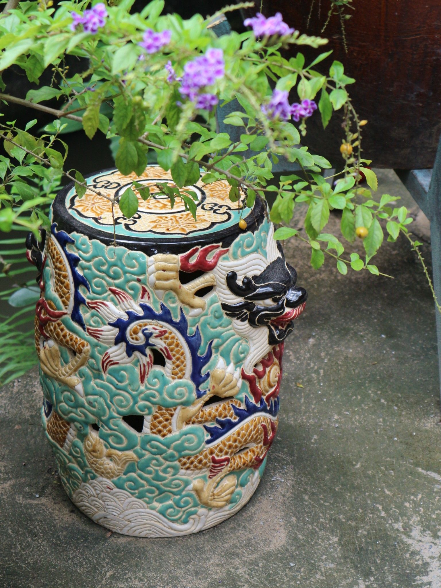 Đôn rồng nhỏ, C40 x R25cm