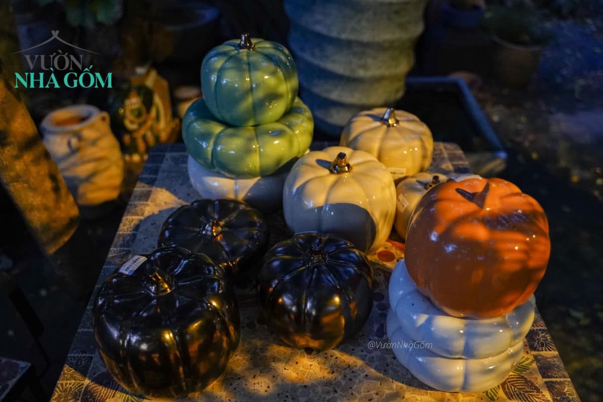 Tượng Bí tròn, Bí lọng trang trí Halloween, lễ hội, trong nhà ngoài trời
