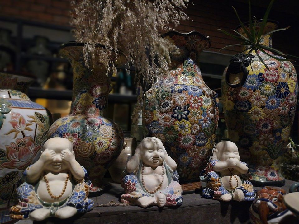 Tượng Tam không bách hoa, H20 cm