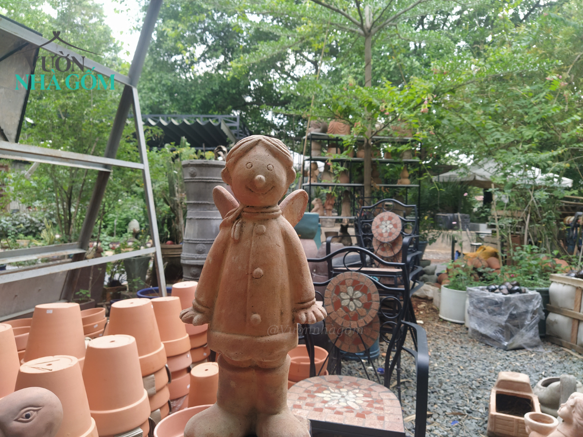 Tượng Thiên thần đứng ngẩn ngơ, H35 cm