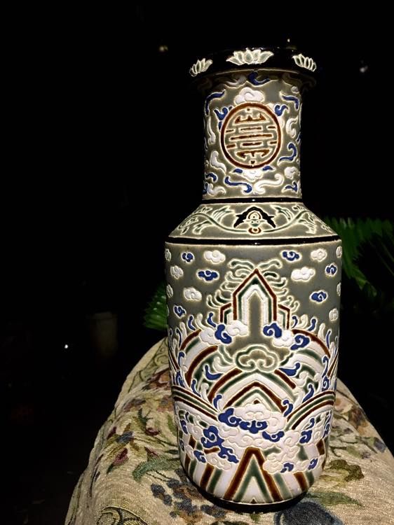 Bình vuốt tay, hoa văn Thủy ba, H25 | H30cm