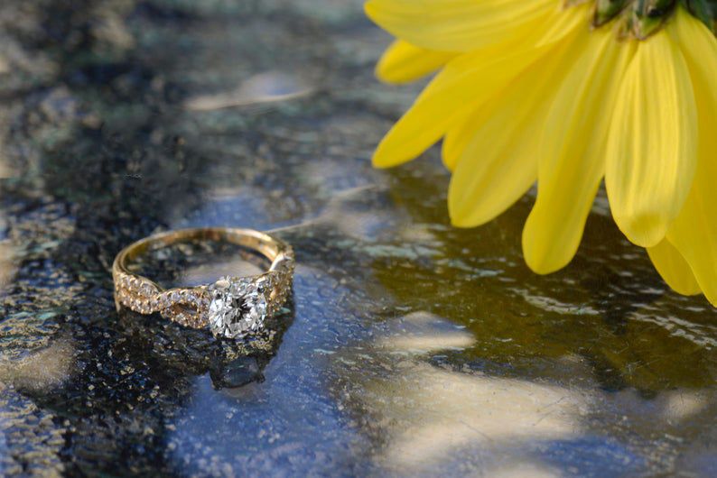 Nhẫn Đính Hôn vàng 10k/14k/18k Đính Đá Moissanite Mã Số NDH_ZHE_20_3108